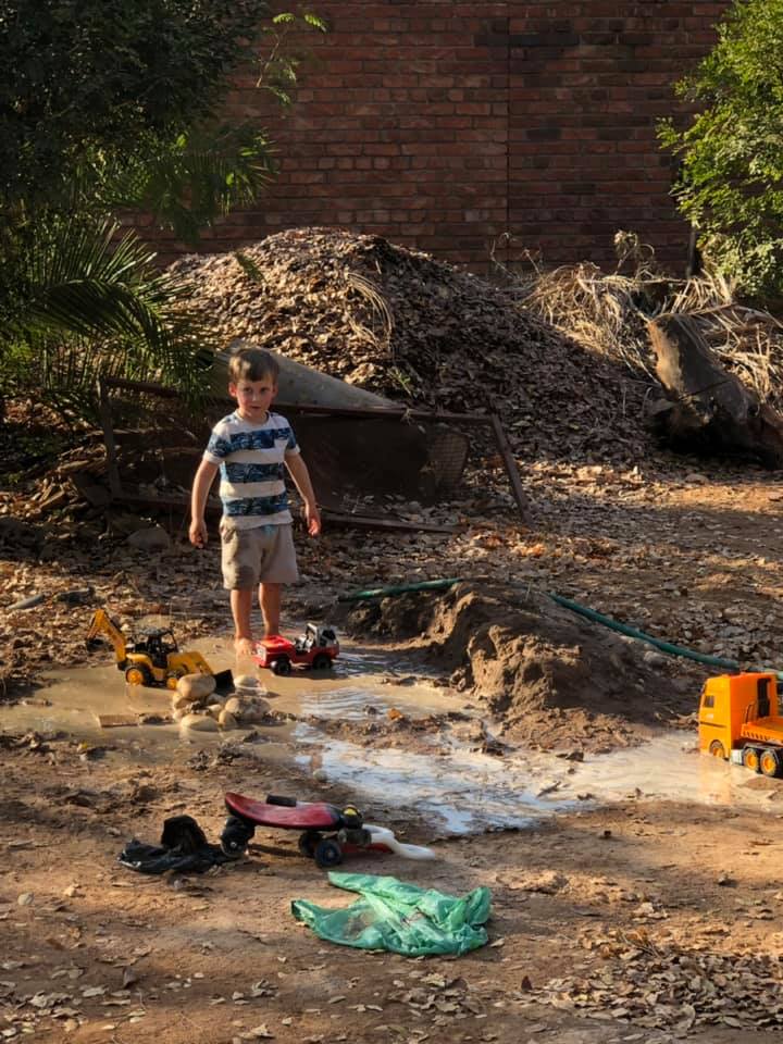 Playing in the mud one of the best childhood games