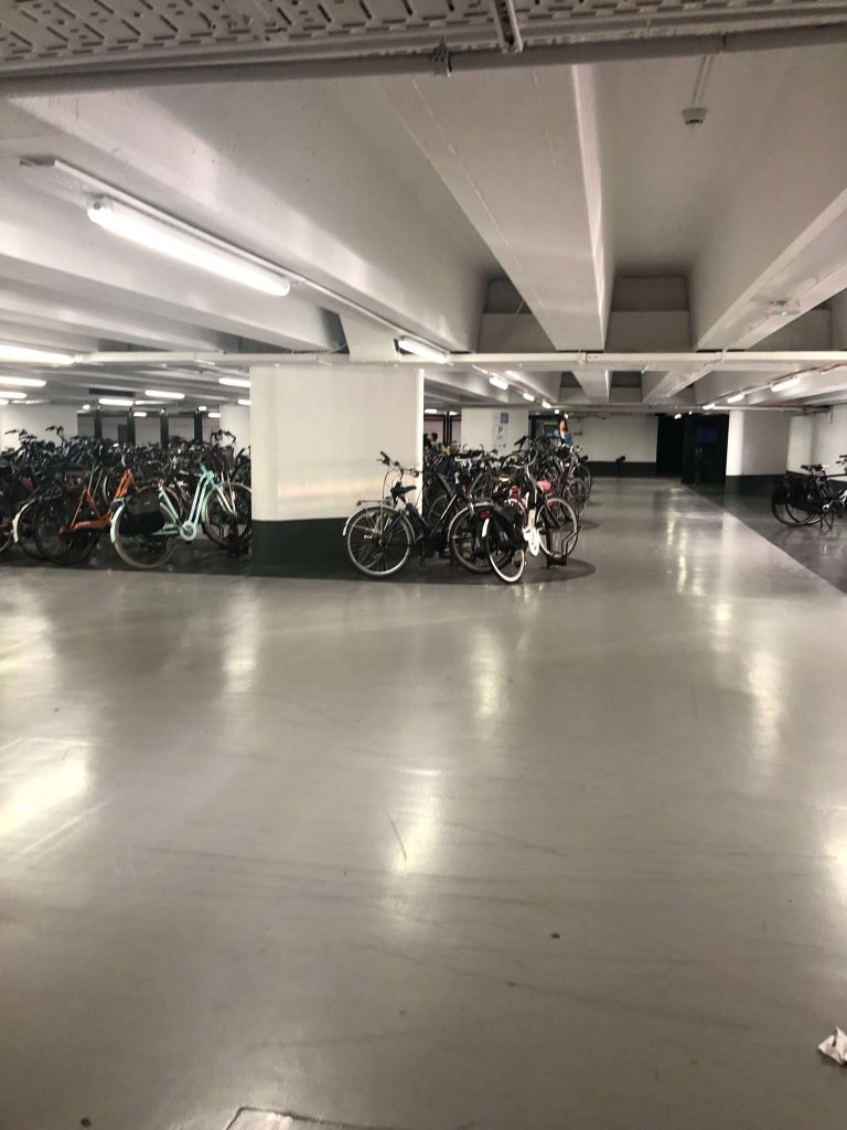 underground parking in Bruges