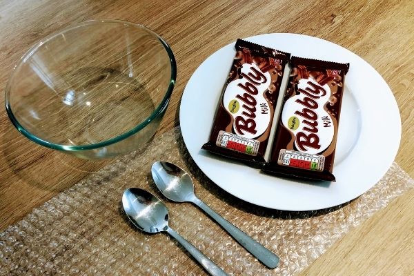 ingredients for bubble wrap chocolate