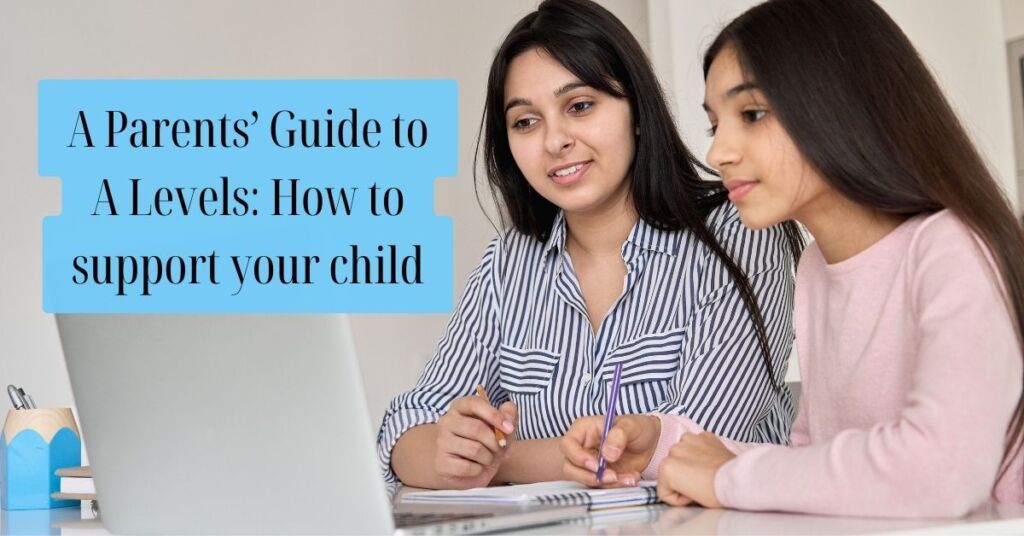 a parent helping her child with a levels