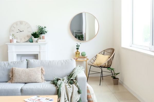 mirror on the wall to help bring light into your home
