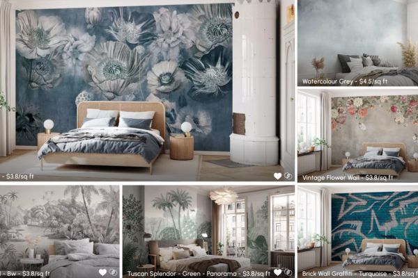 bedroom wall murals