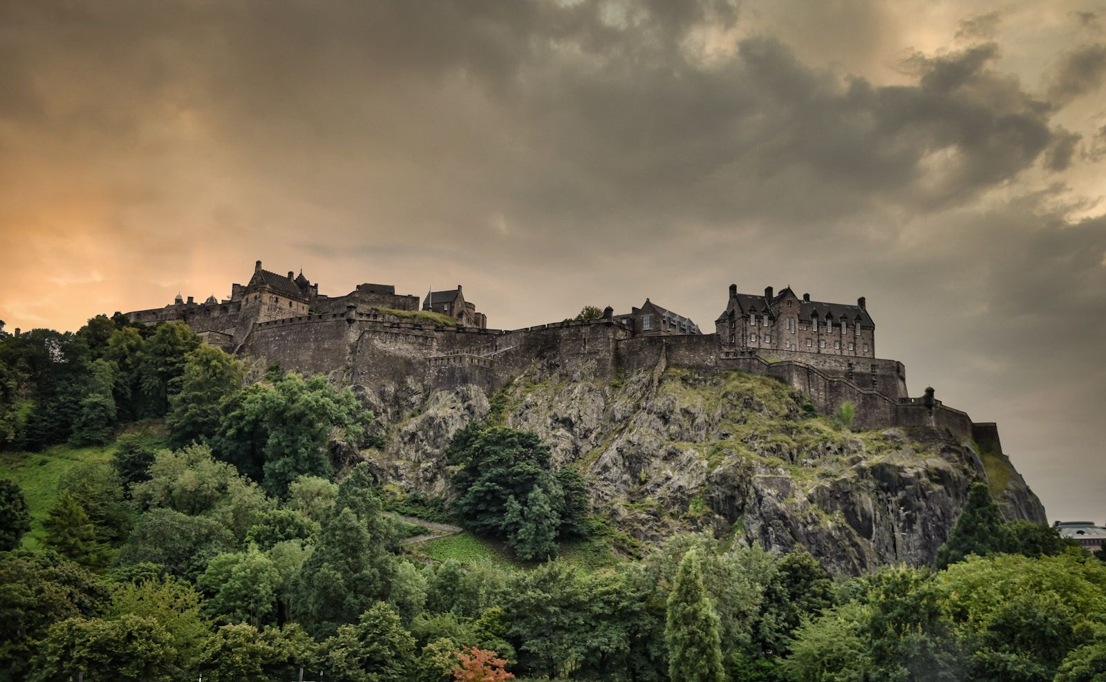 gray concrete castle on top of mountain