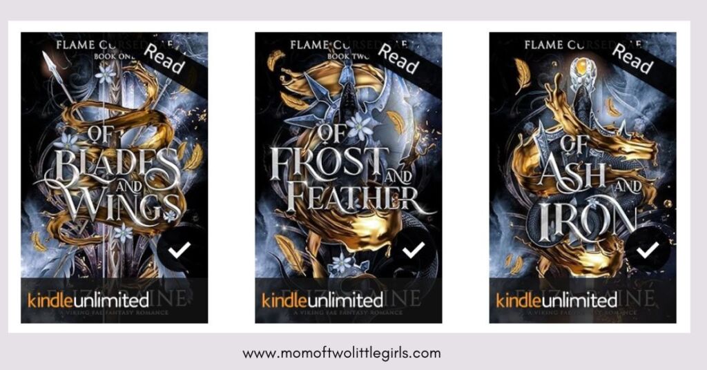 kindle view of the flame cursed fae series