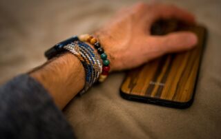 a person holding a cell phone